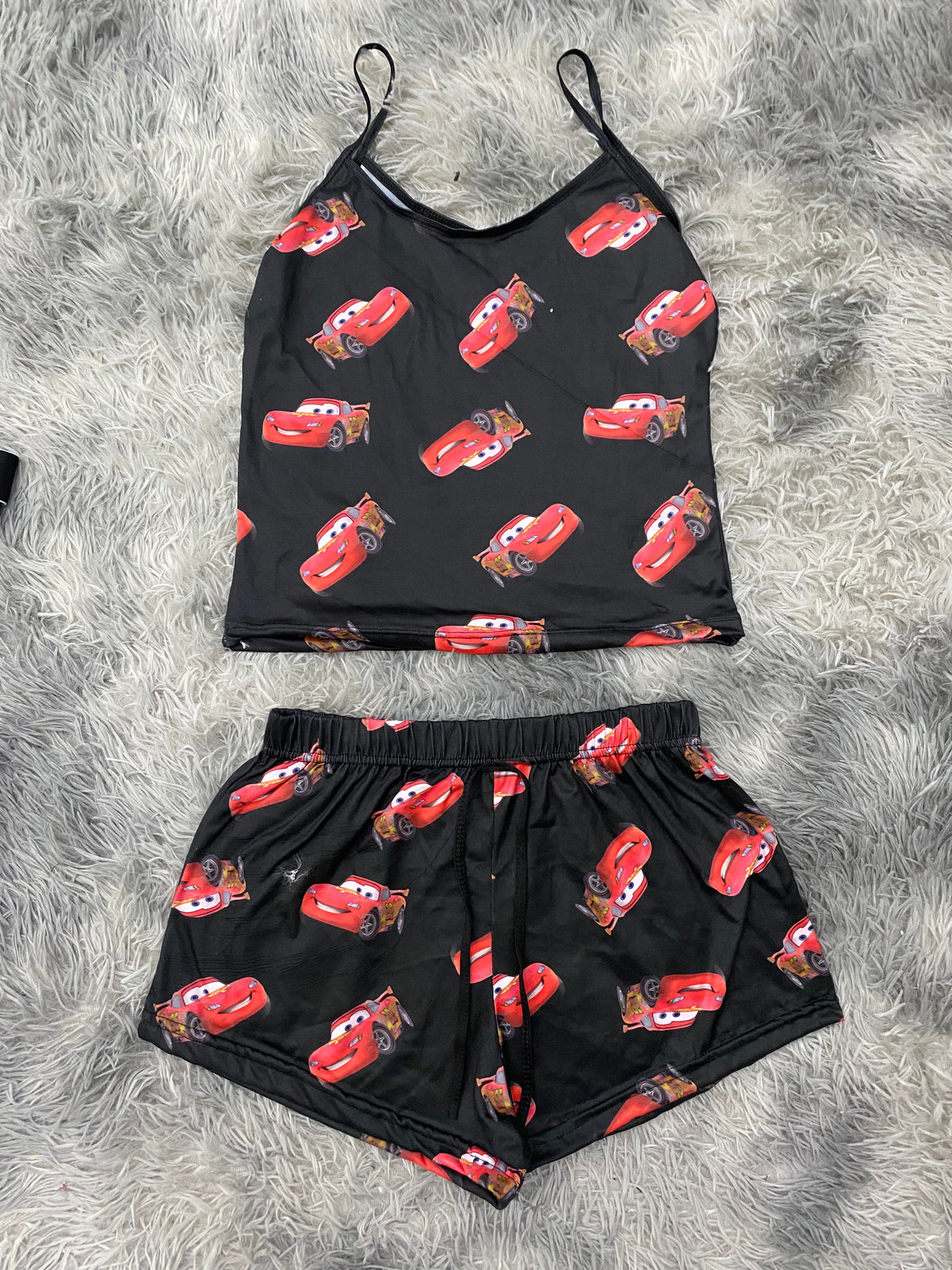 Cars Black Background Women's Pajama Set