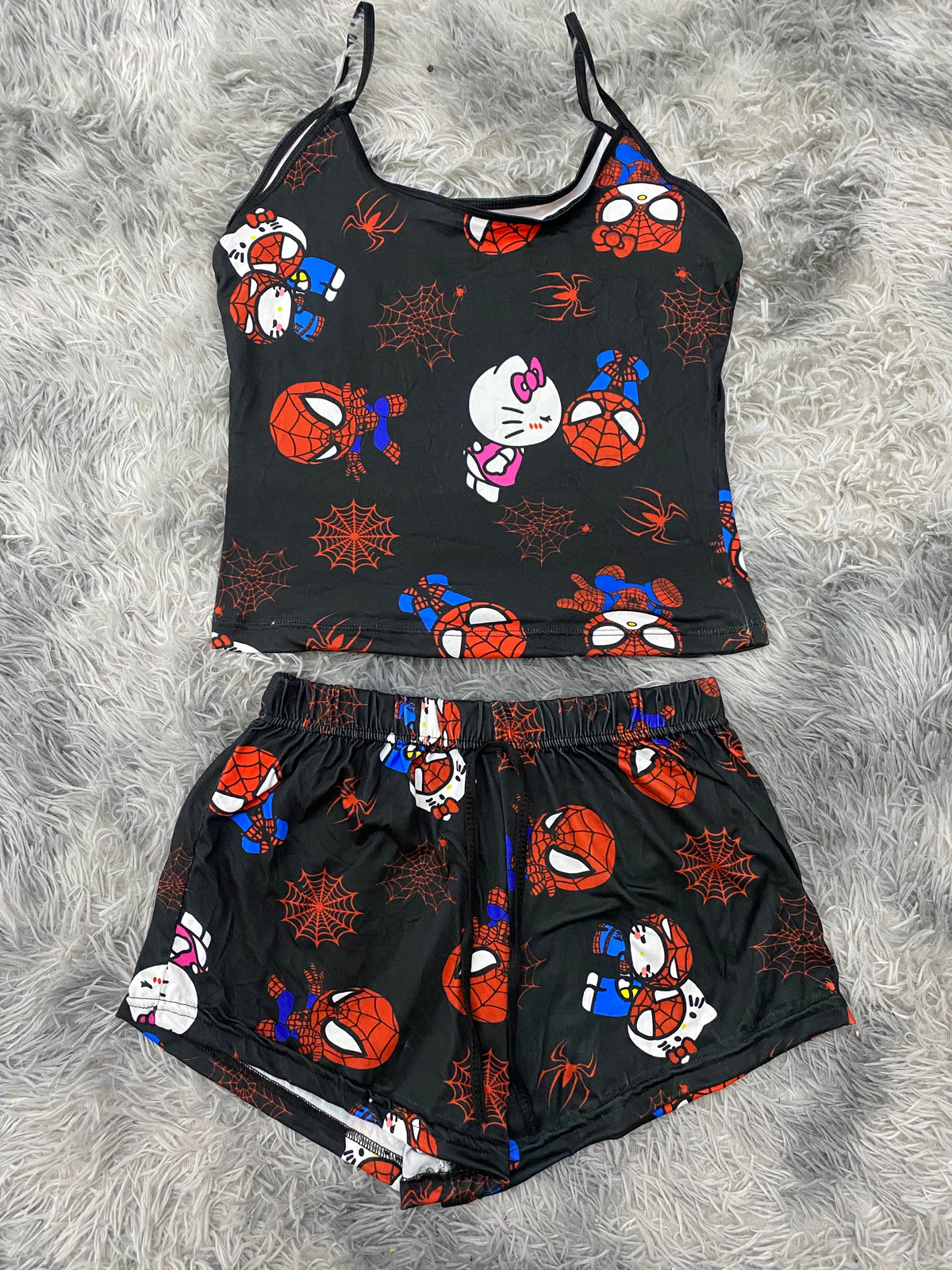 Spider Kitty Spiders Red Women's Pajama Set