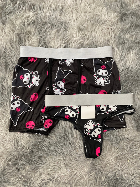 Kuromy Skulls Matching Boxer & Thong