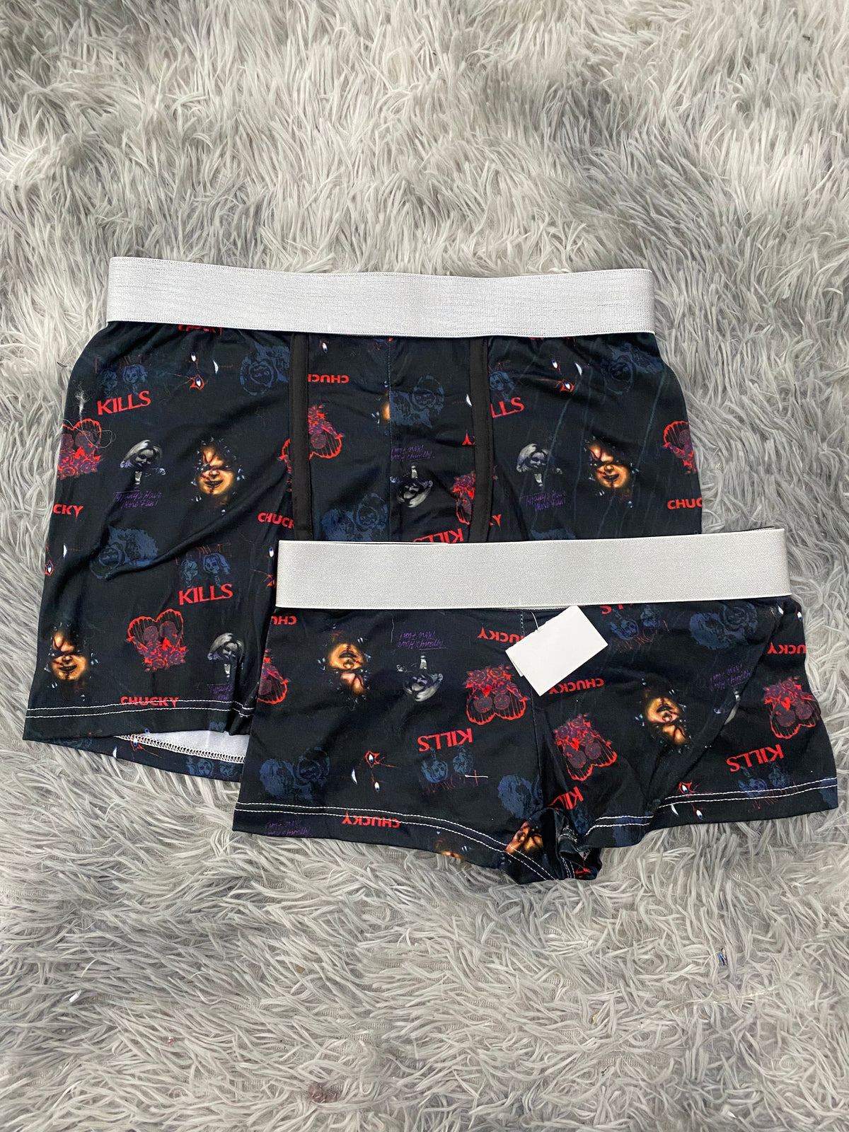 Chucky & Partner Black Background Matching Boxers