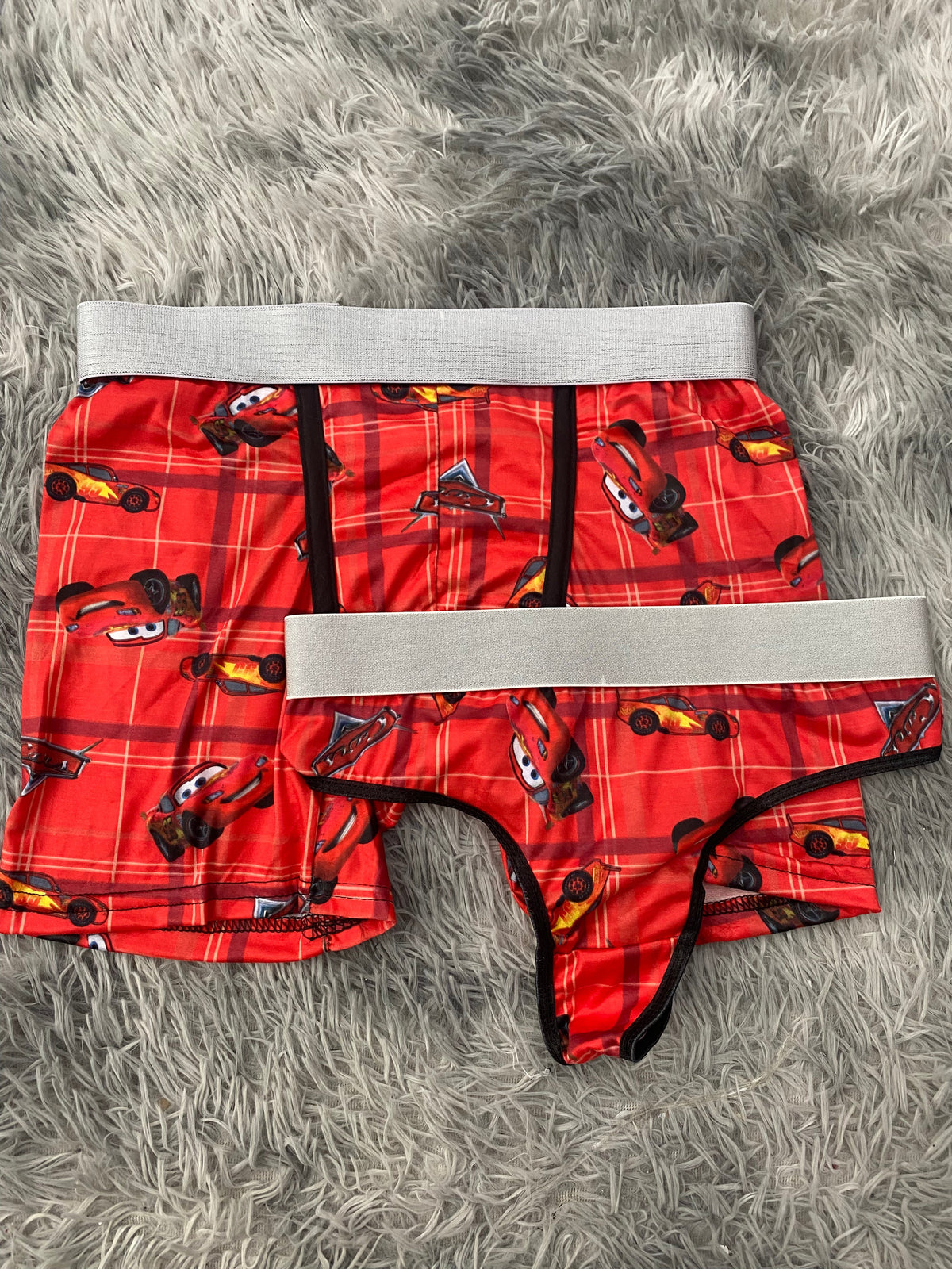 Cars Plaid Red Duo With Thong