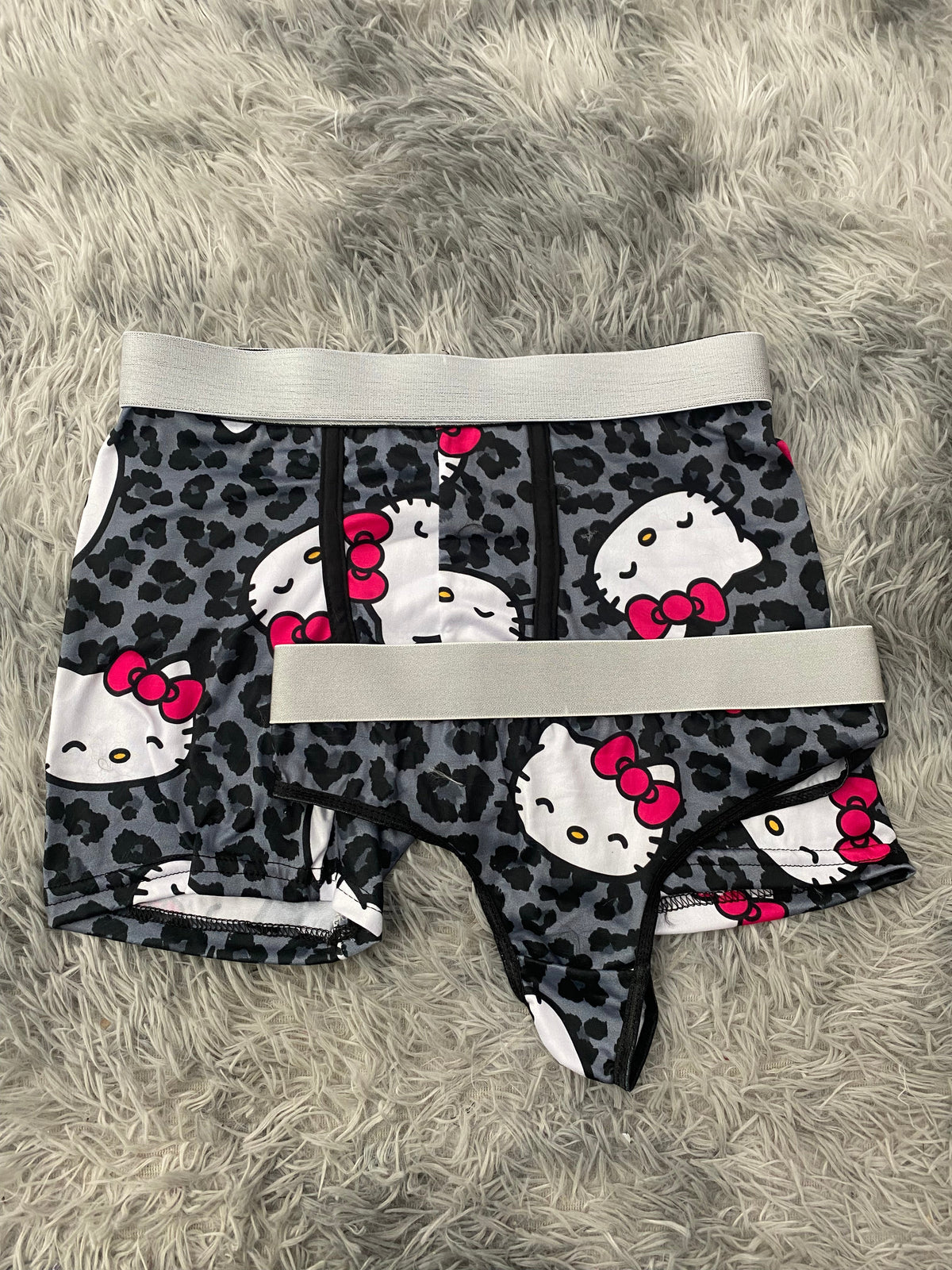 Kitty Animal Print Gray Duo With Thong