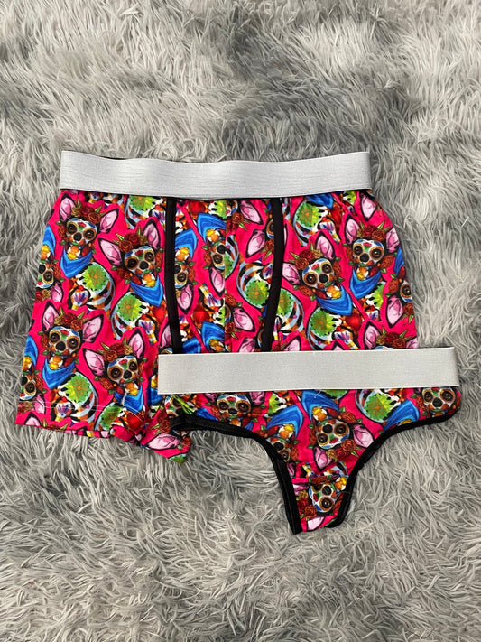 Chihuahua Costume Halloween Matching Boxer & Thong