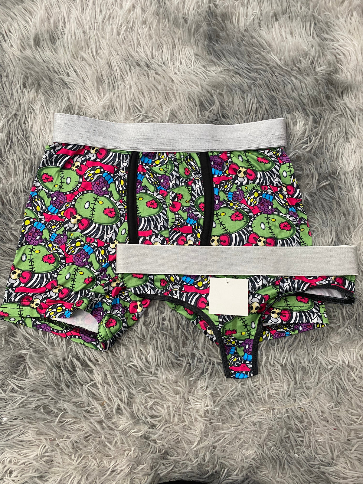 Kitty & Frankenstein Matching Boxer & Thong