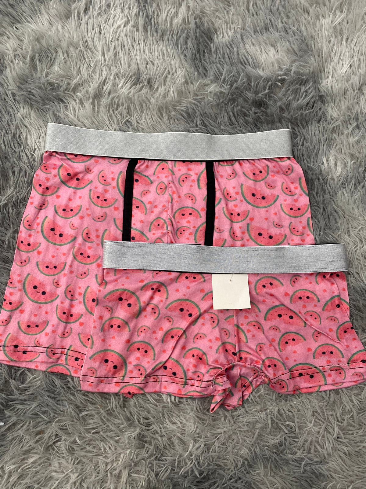 Watermelons Pink Background Matching Boxers