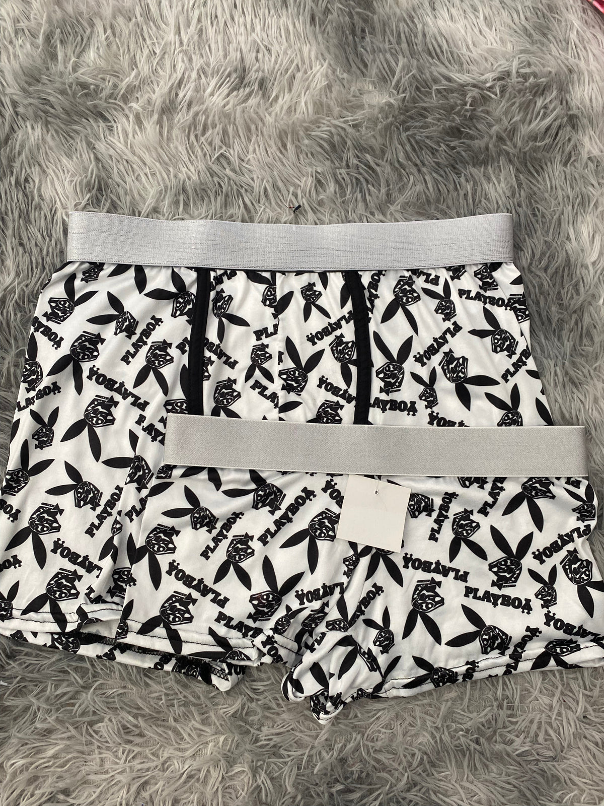 Play Boy White Matching Boxers
