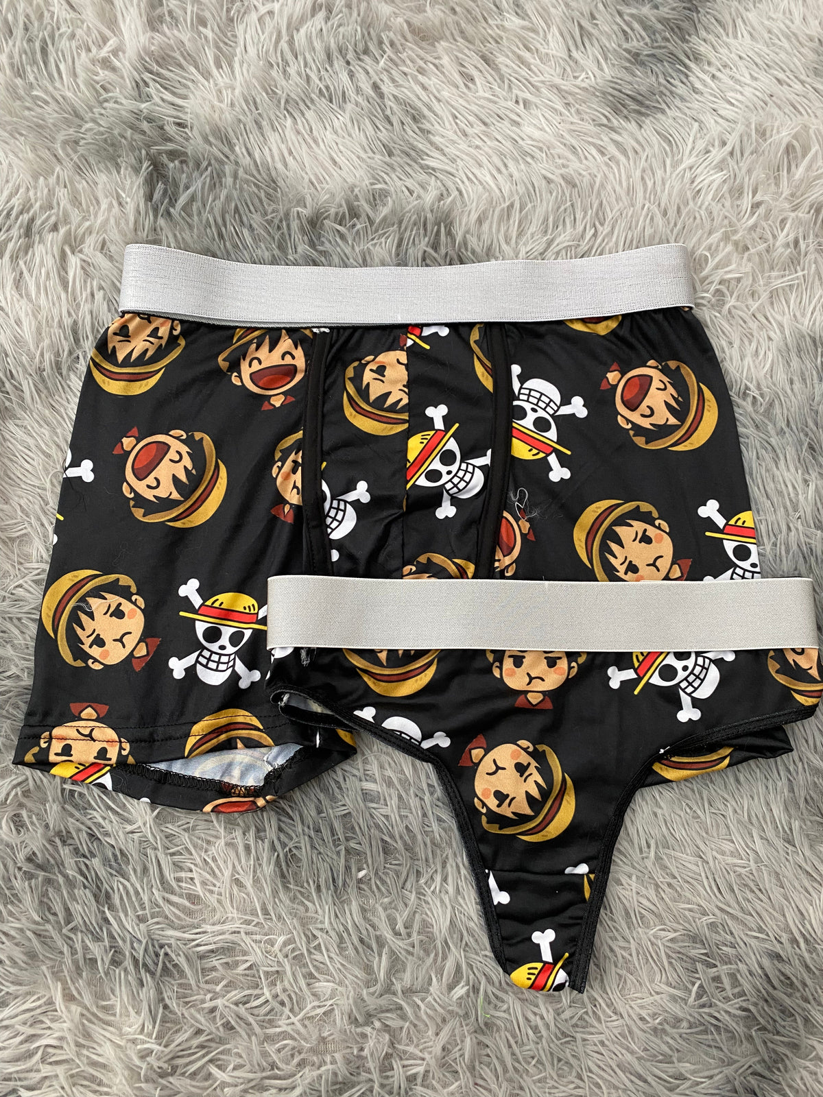 One Piece Faces & Skulls Matching Boxer & Thong