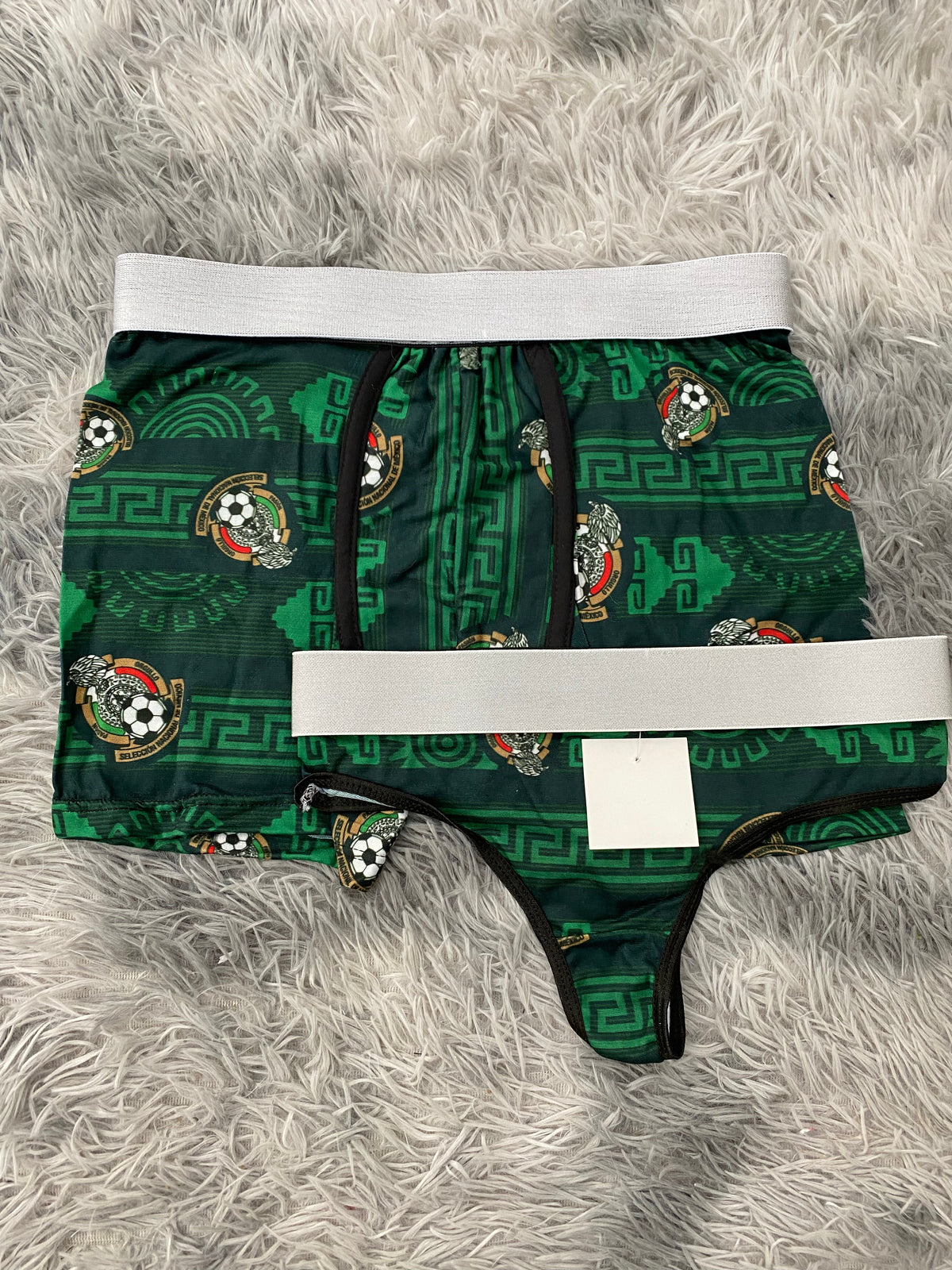 National Team Green Background Duo With Thong