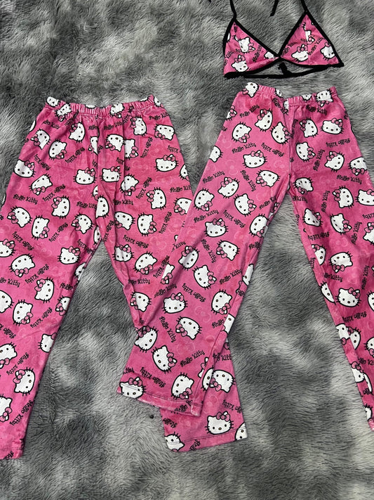 Hello Kitty Pink Matching Plushie PJs - Fundies