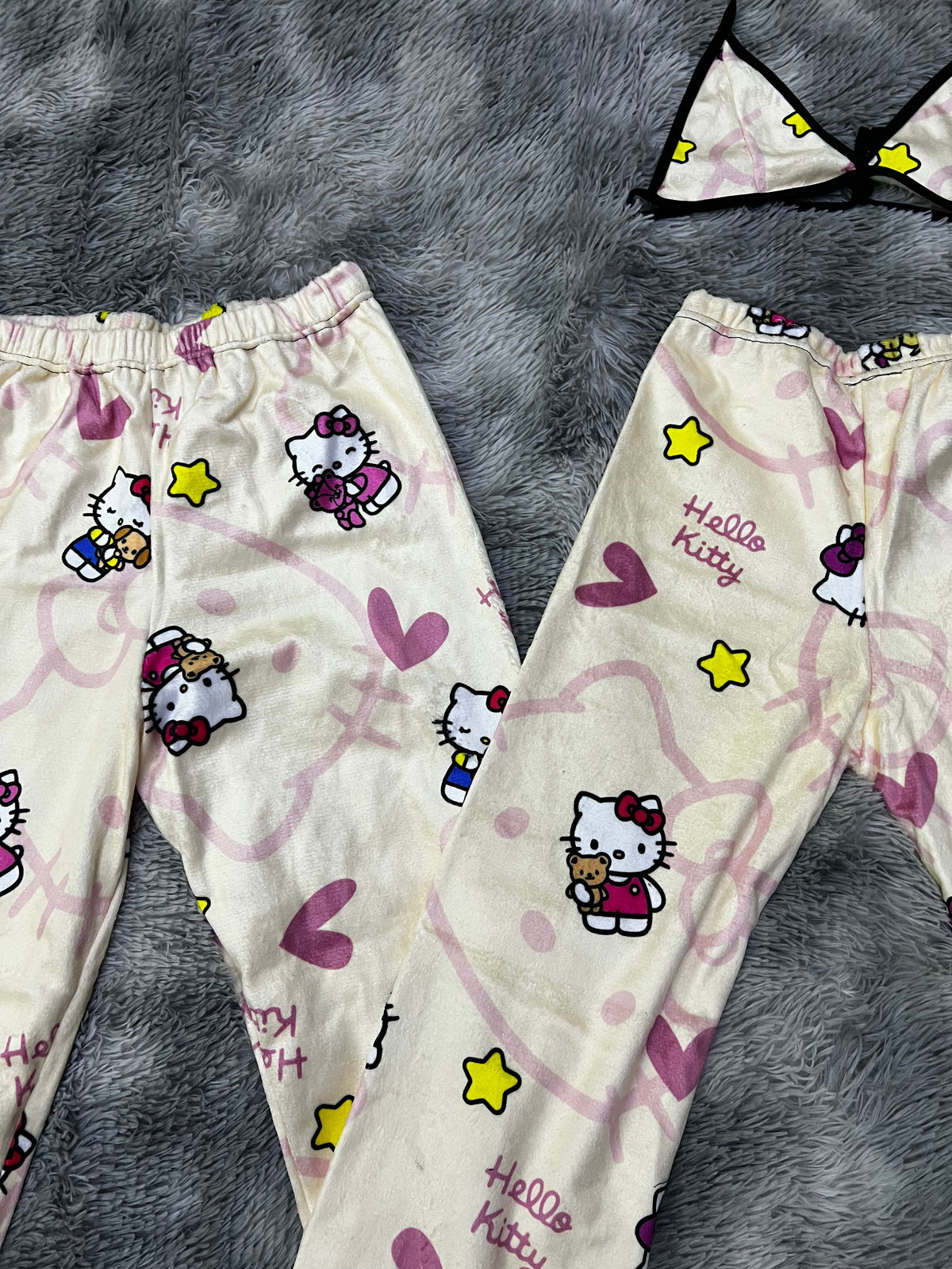 Kitty Yellow Matching Plush PJs