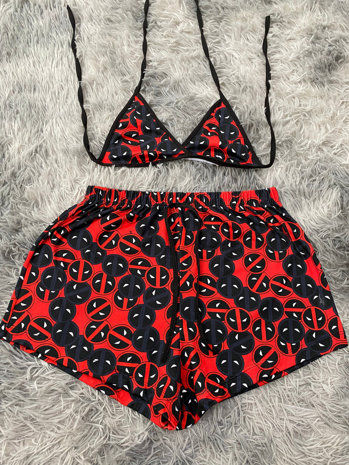 Dead Pool Faces Matching Top & Short