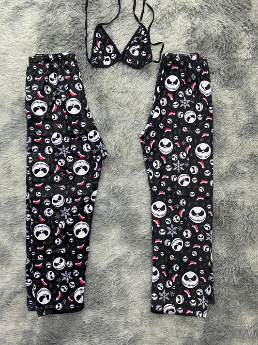 Jack Hat Christmas Matching Plush PJs