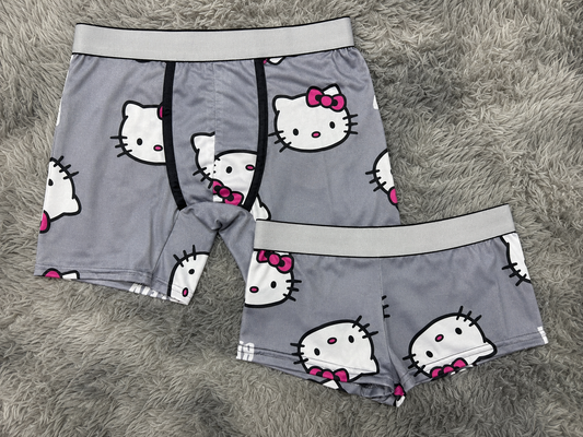Hello kitty grey Boxer Matching set