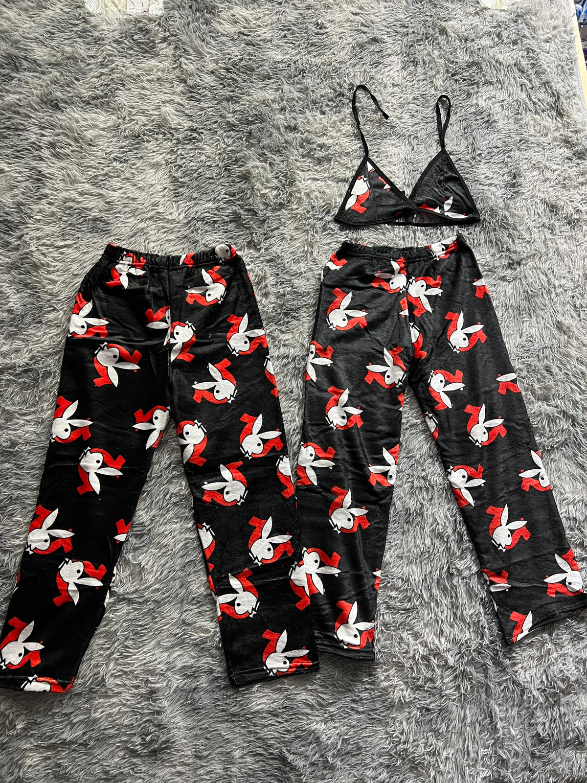 Play Boy True Black Matching Plushie PJs