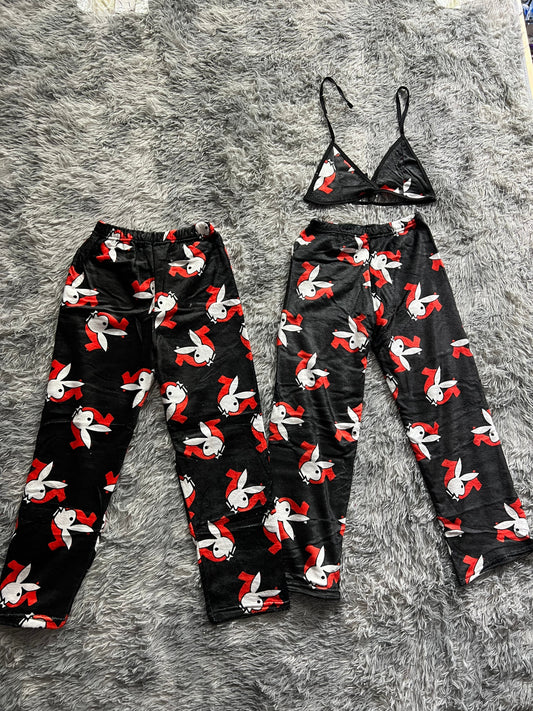 Play Boy True Black Matching Plushie PJs