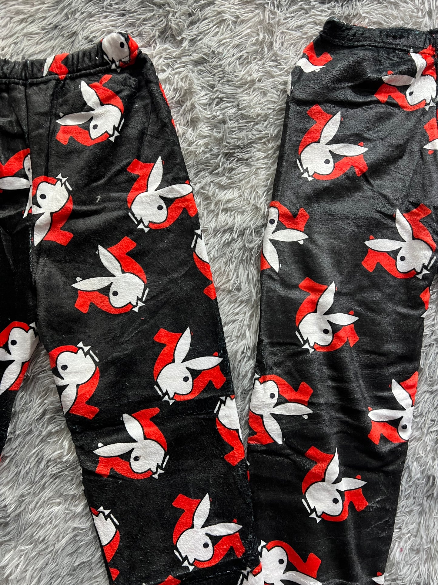 Play boy true black Plush Pajama Set