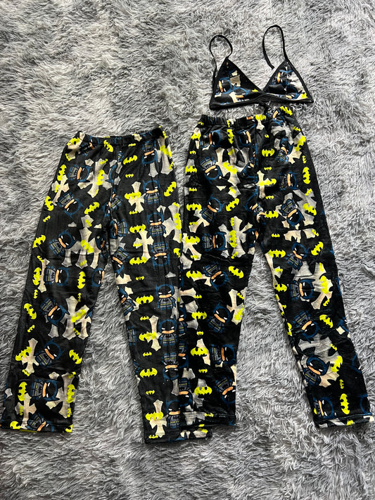 Batman crosses black Plush Pajama Set