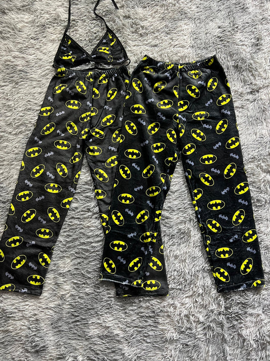 Batman Black And Gray Matching Plushie PJs - Fundies