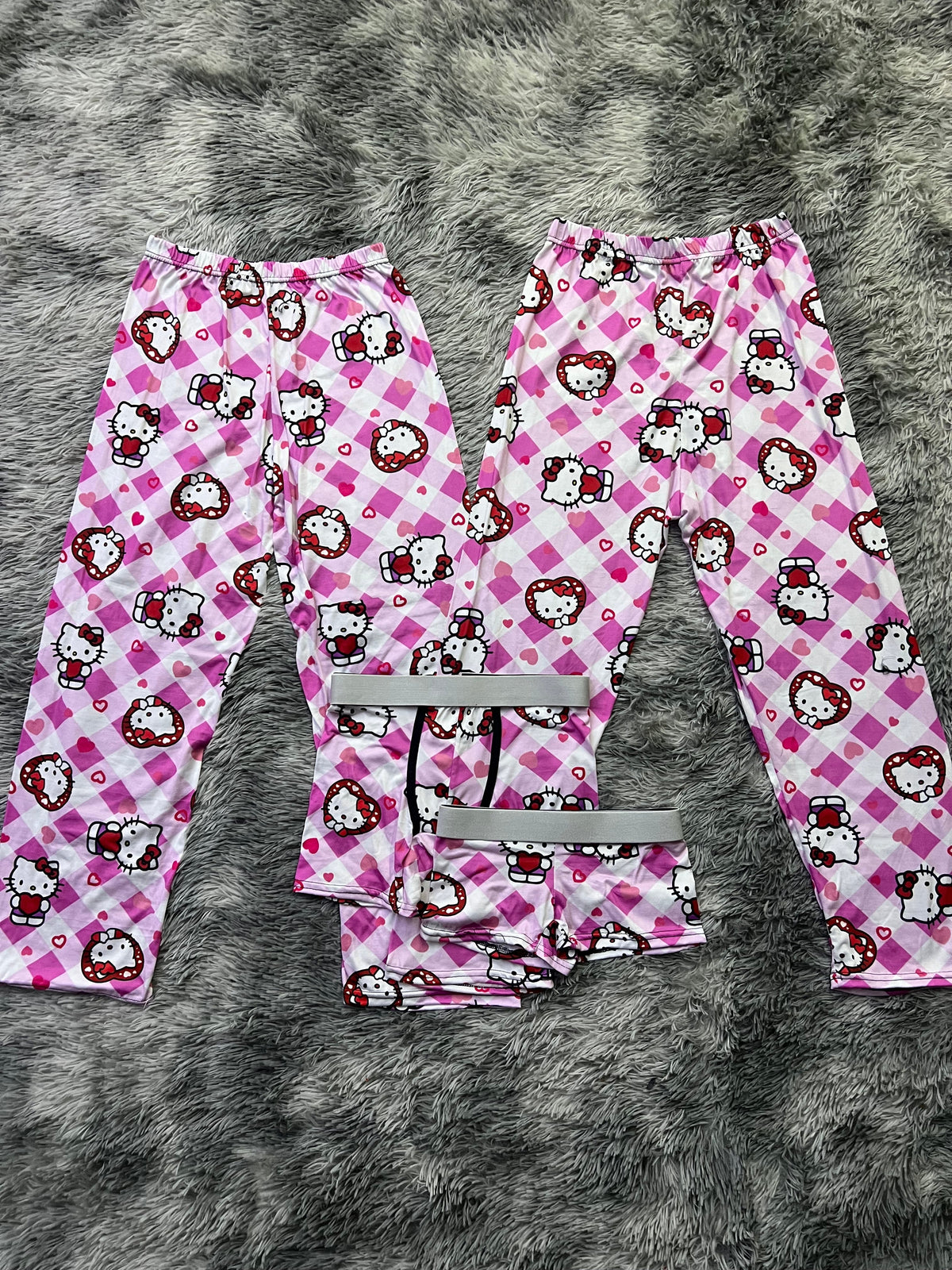 Hello Kitty Hearts And Squares 5 Piece PJ