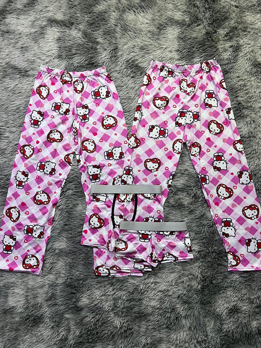 Hello Kitty Hearts And Squares 5 Piece PJ - Fundies