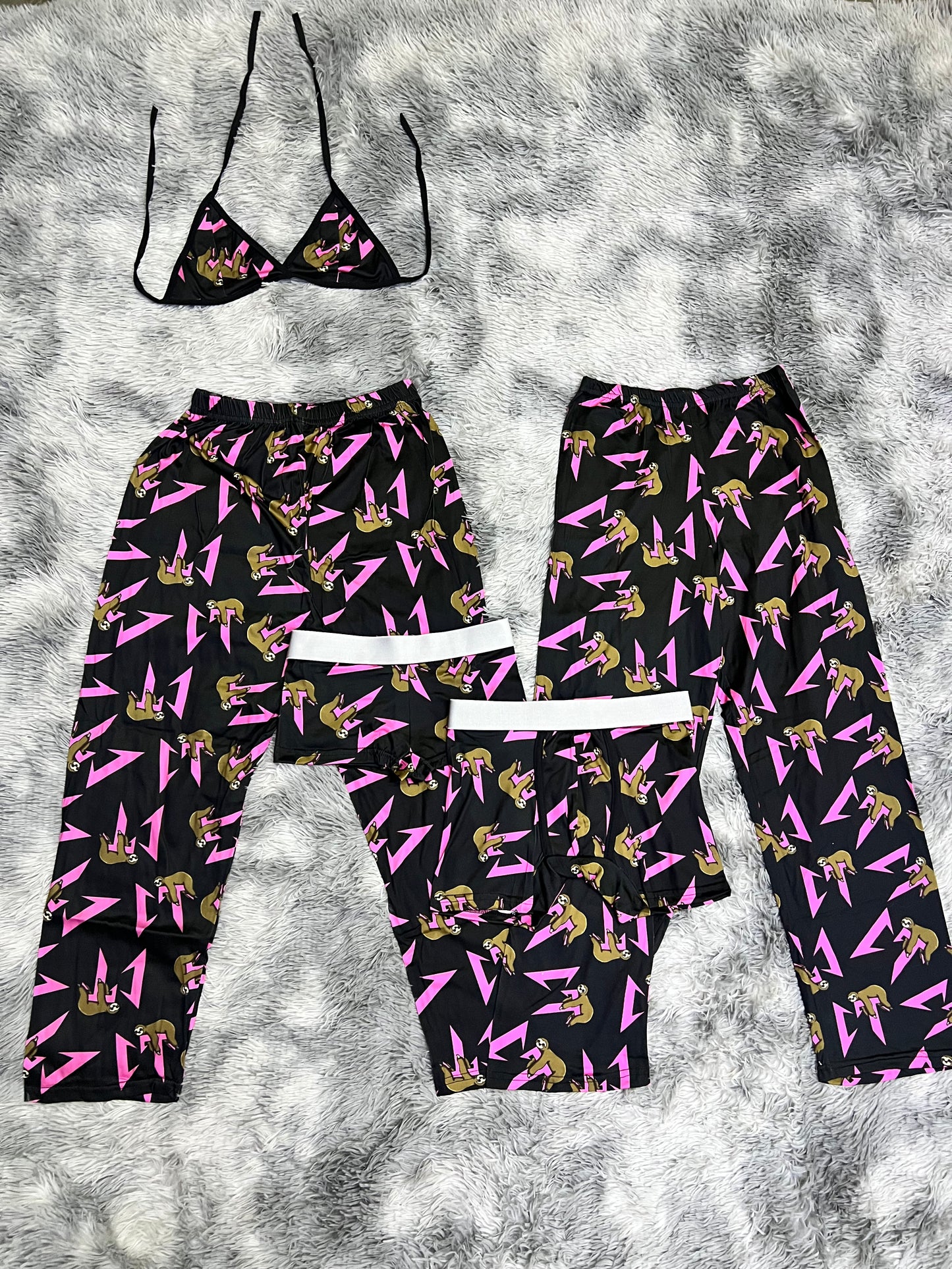 CT black and pink 5 pcs pajama duo