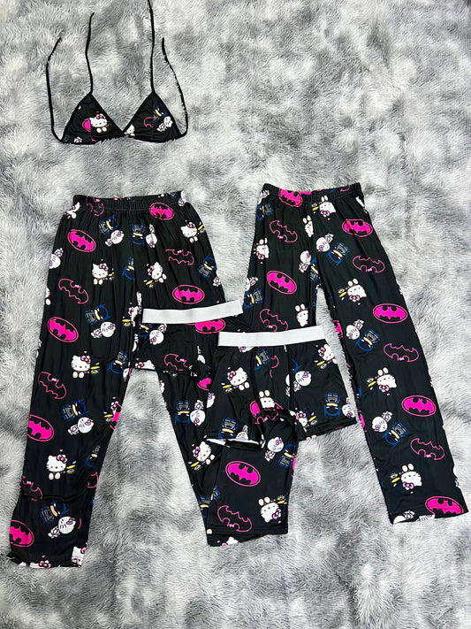 Hello Kitty Batman Black 5 Piece PJ