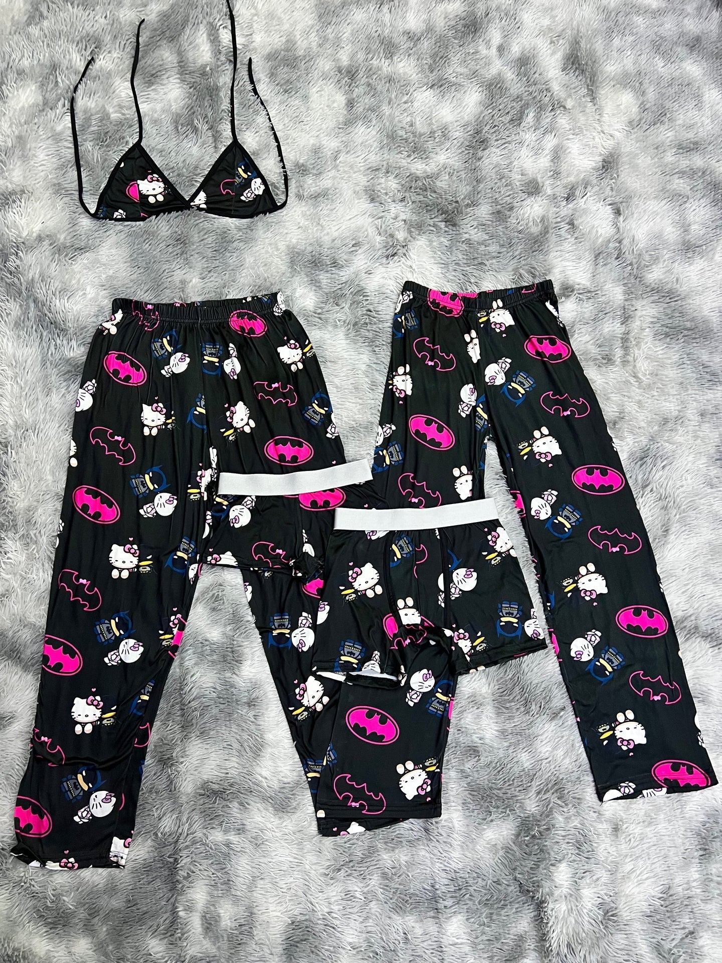 Hello Kitty Batman Black 5 Piece PJ - Fundies