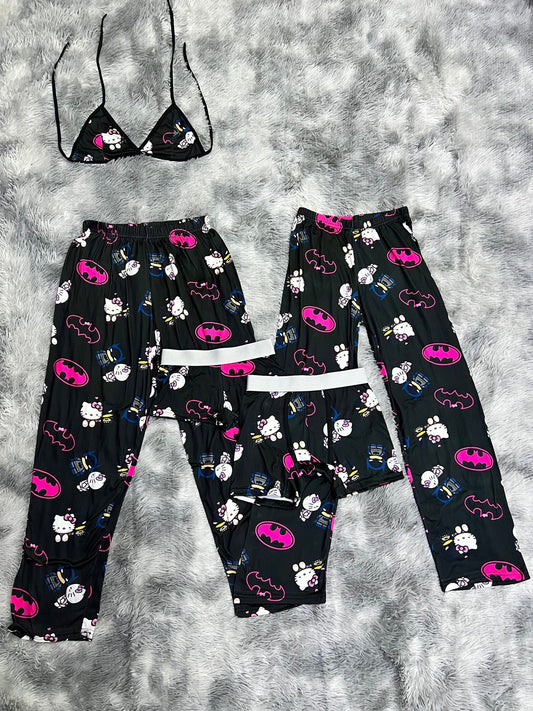 Hello Kitty Batman Black 5 Piece PJ - Fundies
