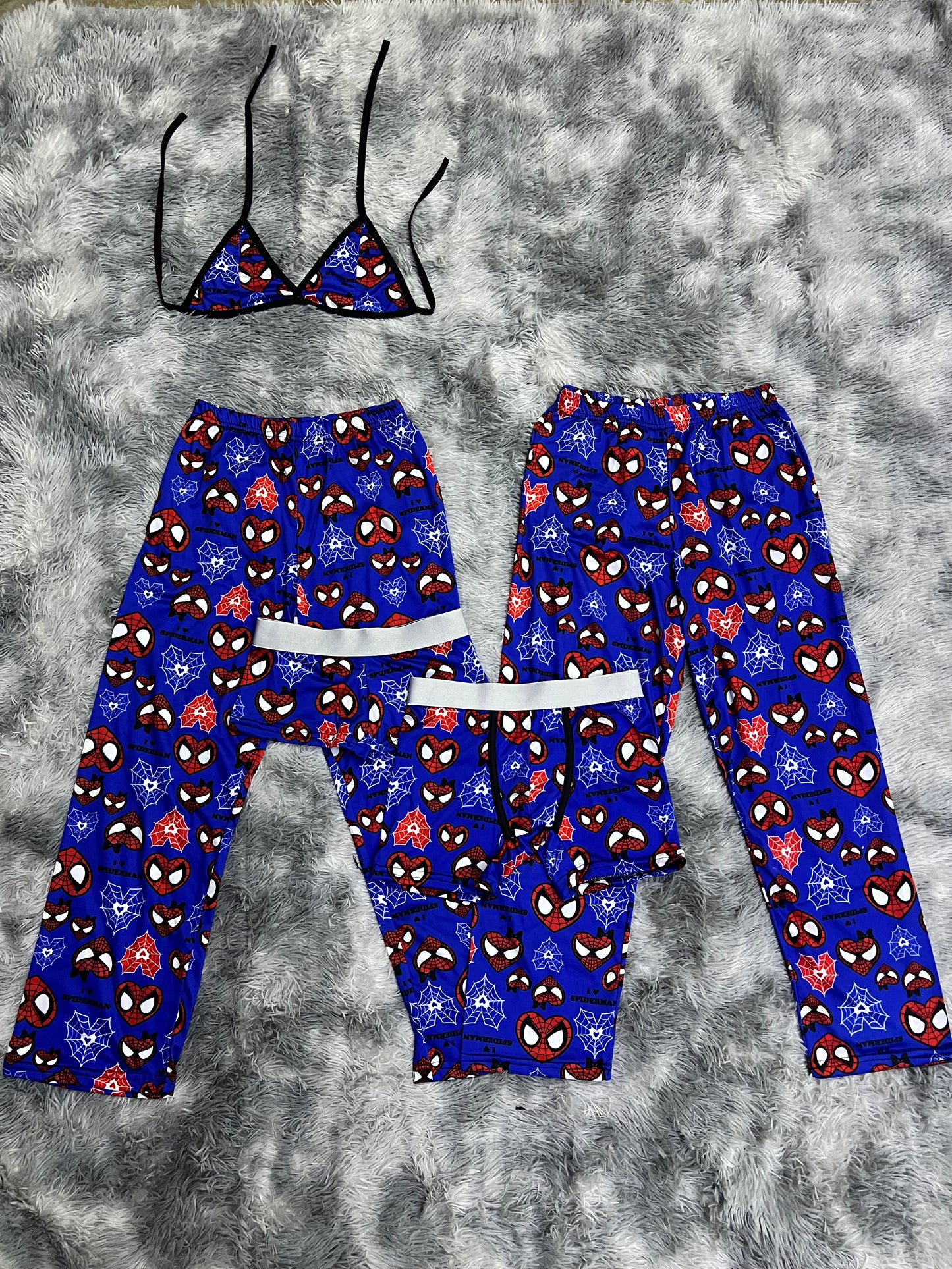Spiderman blue heart 5 pcs pajama duo
