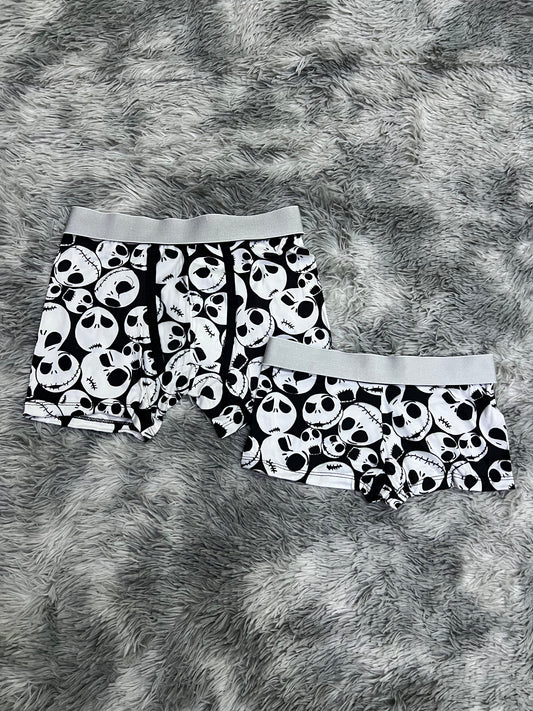 Jack face matching couples boxer underwear halloween