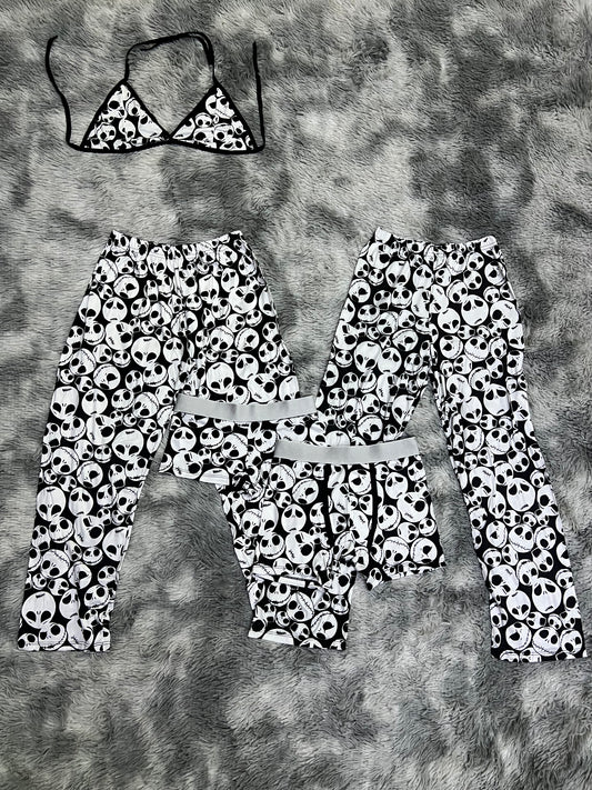 Jack face 5 pz pajama halloween