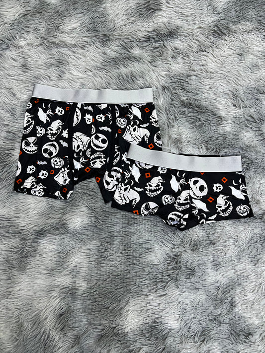 Jack and buggy matching couples boxer underwear halloween
