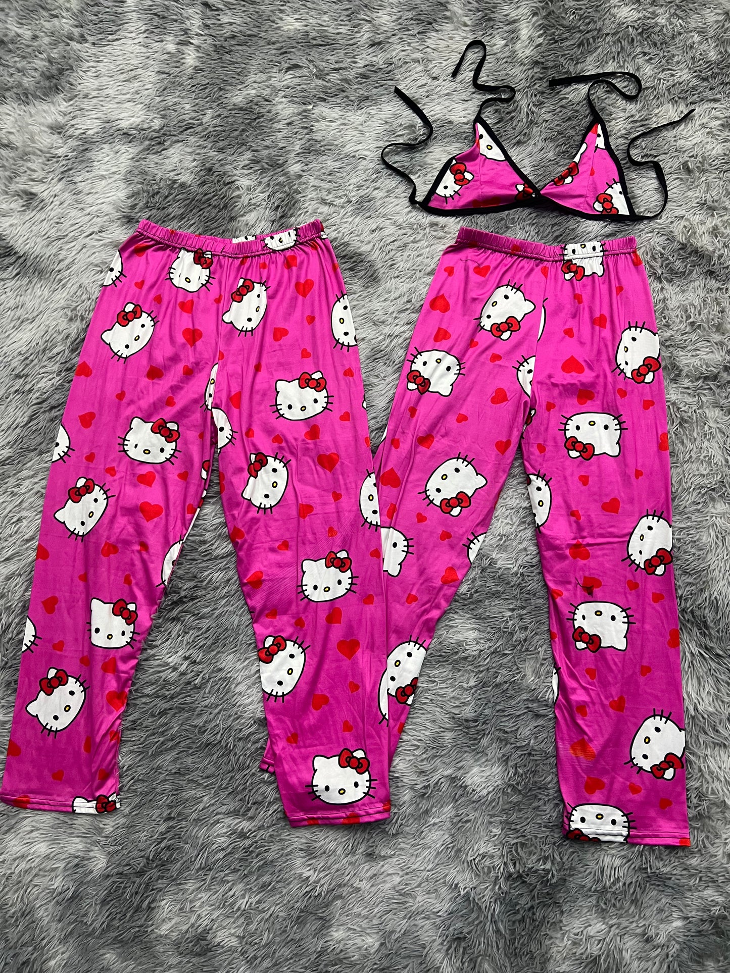Hello kitty pink pajama duo