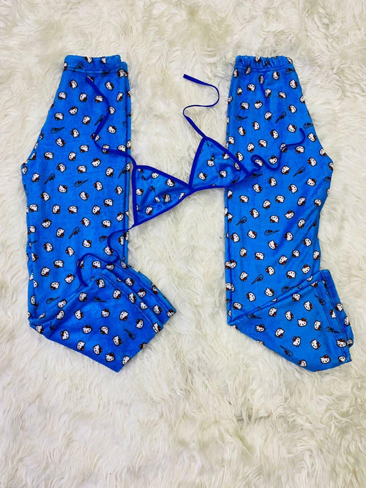blue kitty plush pajama duo - Fundies