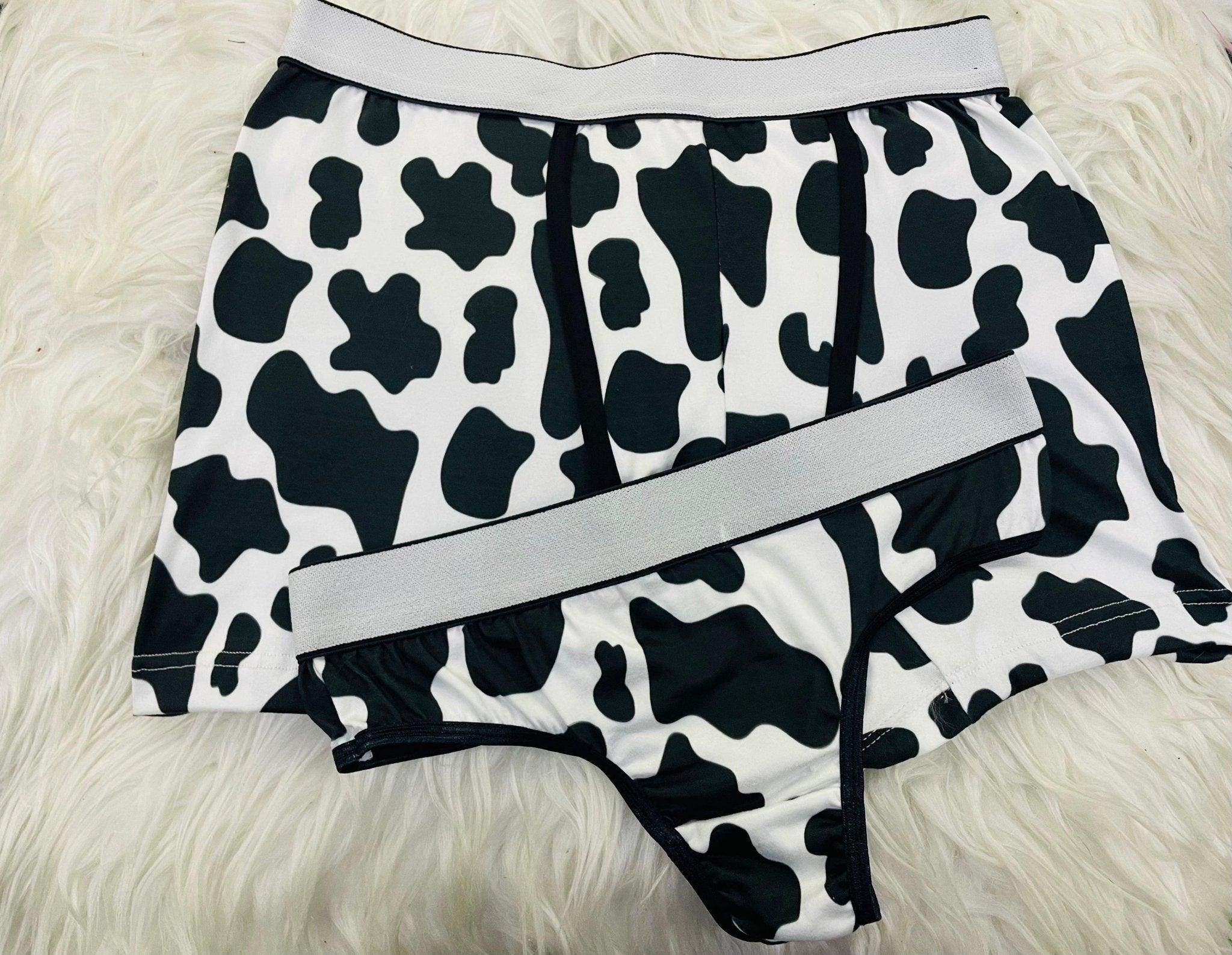 Cow couples matching underwear Fundies