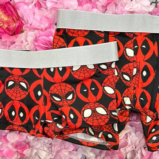 dead pool and spider man matching couples boxer underwear - Fundies