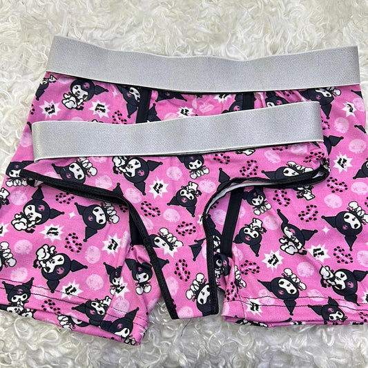 Kuromi pink matching couples underwear set - Fundies