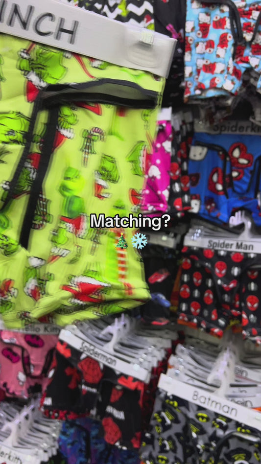 Grinch green matching couples underwear christmas