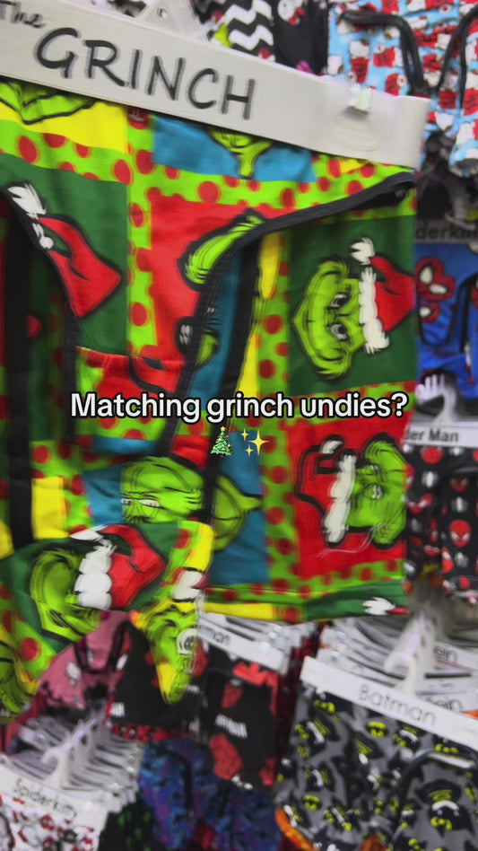 Grinch boxes matching couples underwear christmas