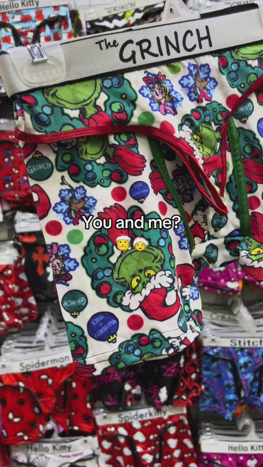 Grinch matching couples underwear christmas