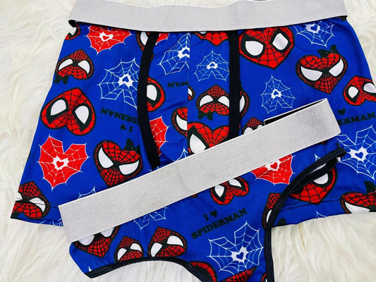 Spider man kitty blue couples matching underwear - Fundies